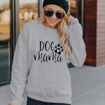 Letter Desert Hat Print Long Sleeve Black Sweatshirt