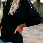 Ribbed Zip Knit Top