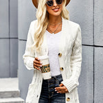 Button Pocket Knit Cardigan