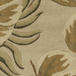 2' x 8' Sand Leaves Wool Runner Rug