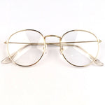EP New Designer Woman Glasses Optical Frames Metal Round Glasses Frame Clear lens Eyeware Black Silver Gold Eye Glass