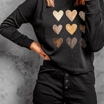 Grey Ribbed Knit Drop-Shoulder Sleeve Top and Shorts Lounge Set