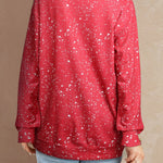 Navy Tie-dyed Crew Neck Pullover Sweatshirt
