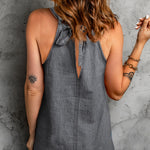 Halter Neck Denim Tank Top