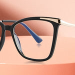 EP Glasses TR90 material square frame glasses metal foot wire anti-blue lens myopia lens frame