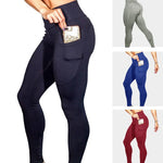 EP High Waist Leggings Push Up Fitness Legging Female Elastic Sexy Bodybuilding Pants Workout Women Leggings With Phone Pocket