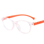 EP new children's anti-blue light flat mirror baby retro elliptical frame jelly color children's net class glasses