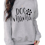 Letter Desert Hat Print Long Sleeve Black Sweatshirt