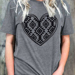 Letter Graphic Print Short Sleeve Tee