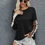 Long Sleeve Top with Leopard Print