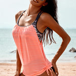 Printed Lined Tankini Swimsuit