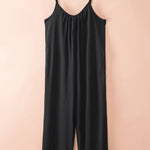 Spaghetti Straps Wide Leg Pocketed Jumpsuits