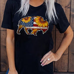Letter Graphic Print Short Sleeve Tee