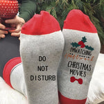 Letter Print Color Block Tube Stockings