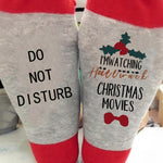 Letter Print Color Block Tube Stockings
