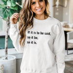 Letter Desert Hat Print Long Sleeve Black Sweatshirt