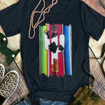 Merry Christmas Santa Clause Print Short Sleeve Graphic Tee