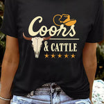Letter Graphic Print Short Sleeve Tee