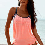 Printed Lined Tankini Swimsuit