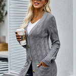 Button Pocket Knit Cardigan