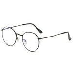 EP Blue Glass Flat Mirror Women Retro Metal Frame Unisex Glass Frame Round Ladies CJ2027