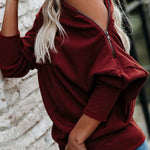 Ribbed Zip Knit Top