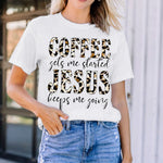 Letter Graphic Print Short Sleeve Tee