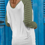 Leopard Print Patchwork Mesh Long Sleeve Top