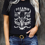 Letter Graphic Print Short Sleeve Tee
