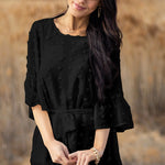 Swiss Dot Tie Blouse