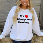 Letter Desert Hat Print Long Sleeve Black Sweatshirt