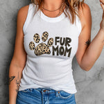 Solid Apricot Round Neck Ribbed Tank Top
