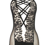 Wine Red Strappy Lace Goth Teddy