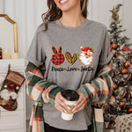 Merry Christmas Santa Clause Print Short Sleeve Graphic Tee
