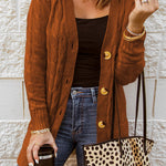 Button Pocket Knit Cardigan