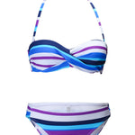 Boho Stripes Push up Bikini Set