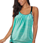Printed Lined Tankini Swimsuit