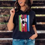 Merry Christmas Santa Clause Print Short Sleeve Graphic Tee