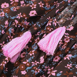 Split V Neck Boho Floral Dress