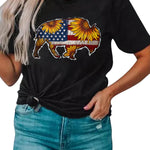 Letter Graphic Print Short Sleeve Tee
