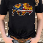 Letter Graphic Print Short Sleeve Tee