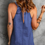 Halter Neck Denim Tank Top