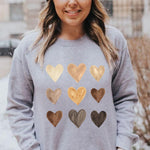 Letter Desert Hat Print Long Sleeve Black Sweatshirt