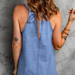 Halter Neck Denim Tank Top
