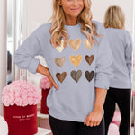 Letter Desert Hat Print Long Sleeve Black Sweatshirt