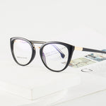 EP Personality trend retro lady cat eye personality anti blue light flat lens frame new optical lens