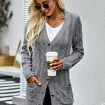 Button Pocket Knit Cardigan