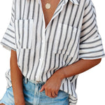 Pocketed Striped Shirt