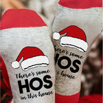Letter Print Color Block Tube Stockings