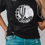 Letter Graphic Print Short Sleeve Tee